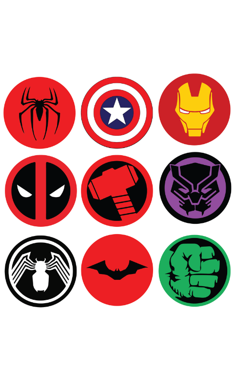 Super Heroes Stickers | Superhero Logo Stickers